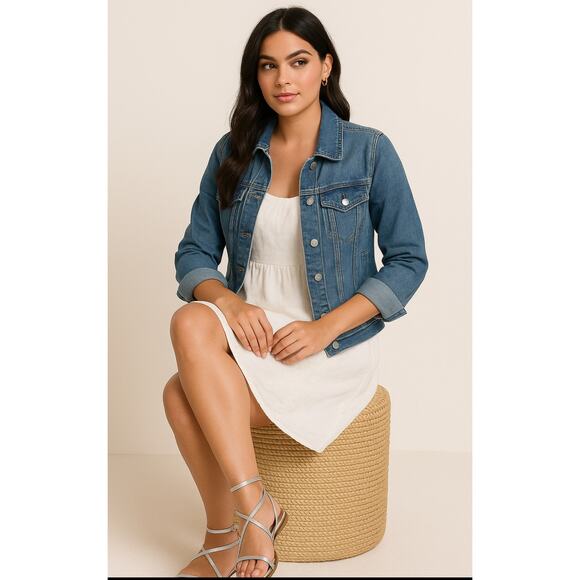 M.S.S.P White Embroidered Boho Sundress XS Cotton Smocked Back Summer Resort - Picture 6 of 6